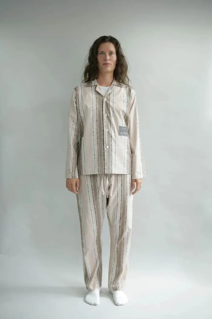 omhu x Mads Barfod Slumber Pyjamasbukser M/L - Satin - Latte