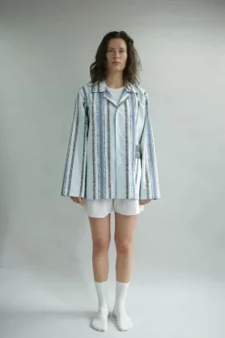 omhu x Mads Barfod Slumber Pyjamasskjorte XS/S - Satin - Aqua