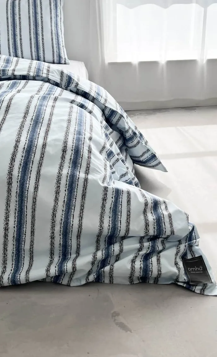omhu x Mads Barfod Streamline Sengetøj B 140 x L 200 cm - Bomuld - Aqua