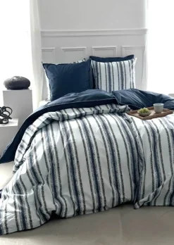 omhu x Mads Barfod Streamline Sengetøj B 140 x L 200 cm - Bomuld - Aqua