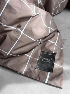 omhu x Mads Barfod Wave Grid Sengetøj B 140 x L 220 cm - Bomuld - Taupe