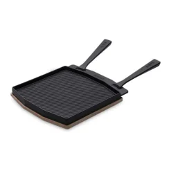 Ooni Dobbeltsidet Grizzler Plade B 30 x L 54 cm - Støbejern - Sort