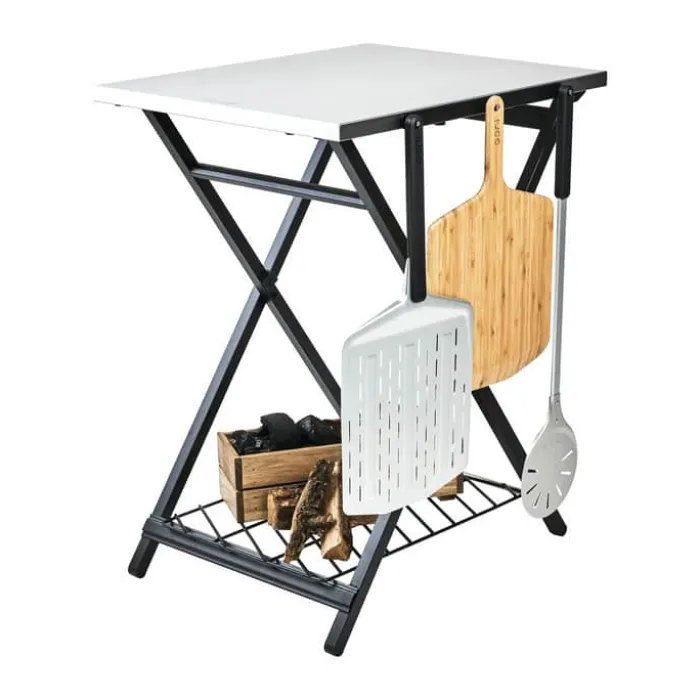 Ooni Klapbord H 90 x B 70 x L 61 cm - Rustfrit stål/aluminium - Sort