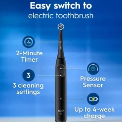Oral-B iO2 Duo Elektrisk Tandbørste 3 børsteindstillinger - Trykkontrol - Sort/pink