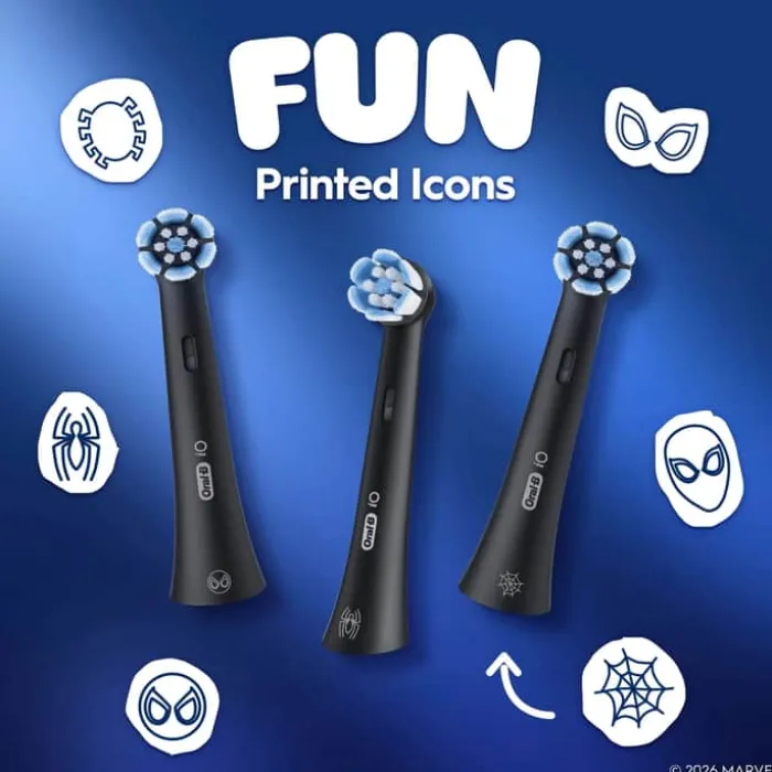 Oral-B iO Kids Børstehoveder - 3 stk. Passer til Oral-B iO Kids el-tandbørster