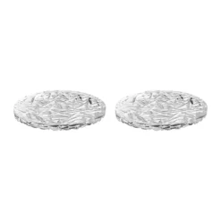 Orrefors Coaster - 2 stk. Ø 10 - Glas - Klar
