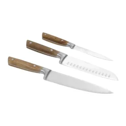 Orrefors Jernverk Knivsæt - 3 stk L 12/18/20 cm - Genanvendt stål - Natur