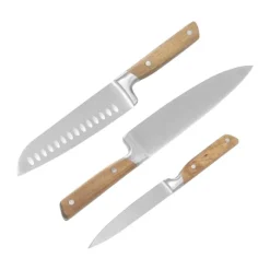 Orrefors Jernverk Knivsæt - 3 stk L 12/18/20 cm - Genanvendt stål - Natur
