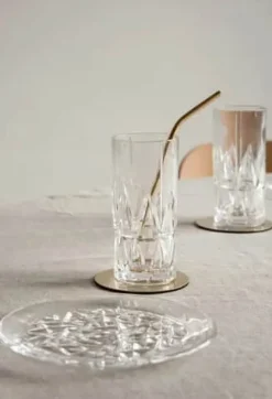 Orrefors Peak Sugerør - 5 dele L 21 cm - Krystalglas - Klar
