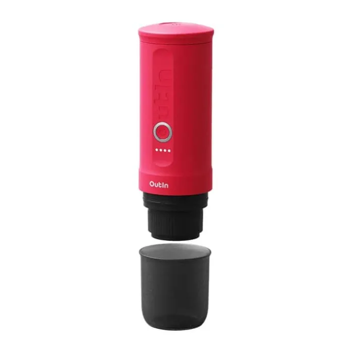 Outin Nano Espressomaskine 80 ml - Transportable - Rød