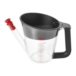 OXO Good Grips Stor Fedtskiller 1000 ml - Nylon/PP-plastik/silikone - Sort/rød/transparent
