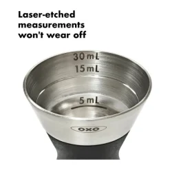 OXO Steel Målebæger (dobbelt) 5 cl - Rustfrit stål/plastik