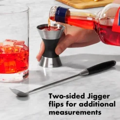 OXO Steel Målebæger (dobbelt) 5 cl - Rustfrit stål/plastik