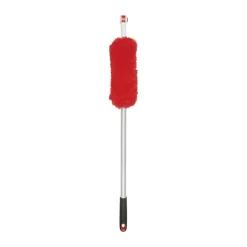 OXO Støvkost m. Teleskopstang Inkl. tilbehør - Nylon/polypropylen/plastik/polyester- Rød