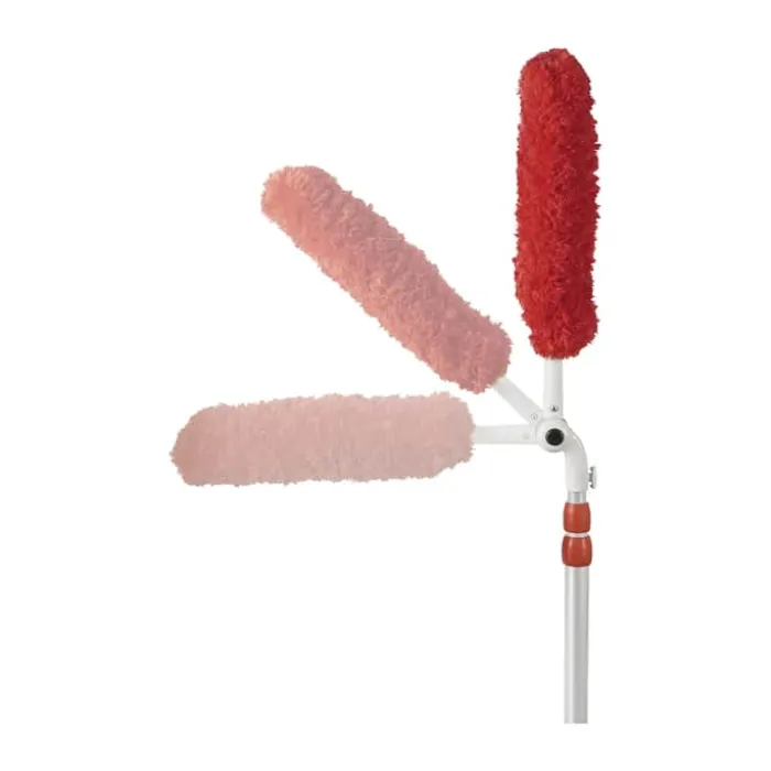 OXO Støvkost m. Teleskopstang Inkl. tilbehør - Nylon/polypropylen/plastik/polyester- Rød