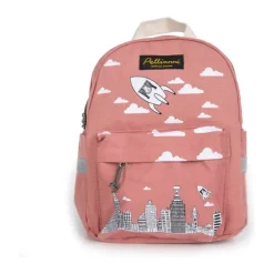 Pellianni Børnerygsæk H 28 x B 10 x L 23 cm - Bomuld - Lyserød