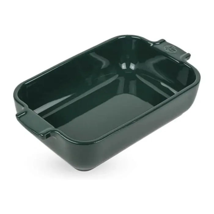 Peugeot Appolia Ovnfast Fad B 13 x L 22 cm - Keramik - Mørkegrøn