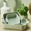 Peugeot Appolia Ovnfast Fad B 16,8 x L 25 cm - Keramik - Grøn