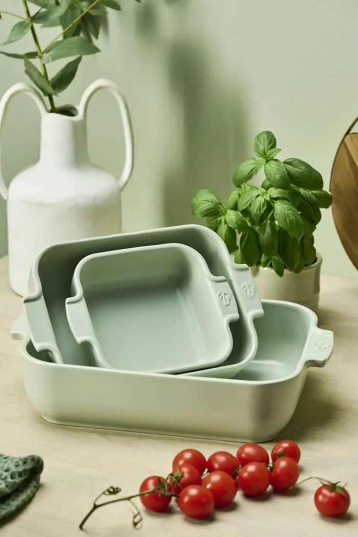 Peugeot Appolia Ovnfast Fad B 16,8 x L 25 cm - Keramik - Grøn