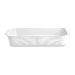 Pillivuyt Plissé Fad H 6 x B 21 x L 38 cm - Porcelæn - Hvid