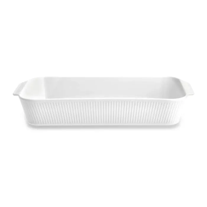Pillivuyt Plissé Fad H 6 x B 21 x L 38 cm - Porcelæn - Hvid