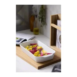 Pillivuyt Plissé Fad H 6 x B 21 x L 38 cm - Porcelæn - Hvid