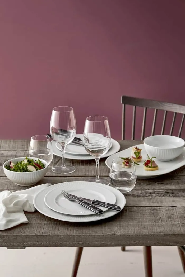 Pillivuyt Plissé Middagstallerken Ø 28 cm - Porcelæn - Hvid