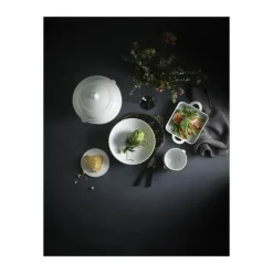 Pillivuyt Plissé Salat-/pastatallerken Ø 23 cm - Porcelæn - Hvid
