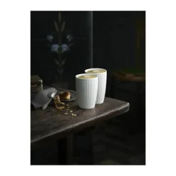 Pillivuyt Plissé Termokrus - 2 stk. 25 cl - Porcelæn - Hvid
