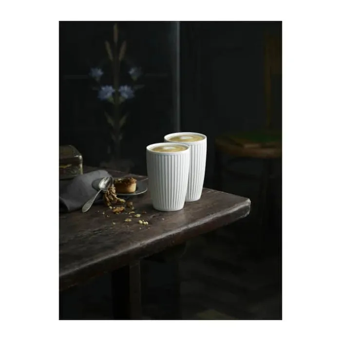 Pillivuyt Plissé Termokrus - 2 stk. 25 cl - Porcelæn - Hvid