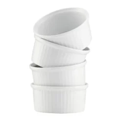 Pillivuyt Ramekinsæt Lav Nr. 1 - 4 stk. Ø 9 cm - Porcelæn - Hvid