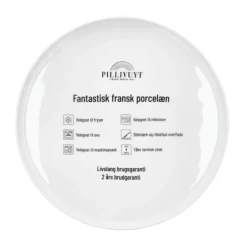 Pillivuyt Toulouse Tallerken Ø 26 cm - Porcelæn - Hvid