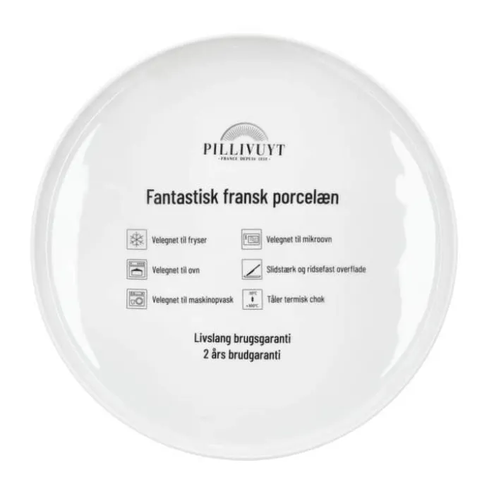 Pillivuyt Toulouse Tallerken Ø 22 cm - Porcelæn - Hvid