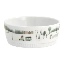 Pillivuyt Vinter Suppekål Ø 14 cm - Porcelæn - Hvid/rød/grøn/brun