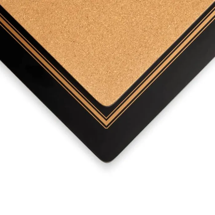 Pimpernel Dækkeservietter - 4 stk. B 29,8 x L 40,1 cm - MDF/kork - Sort