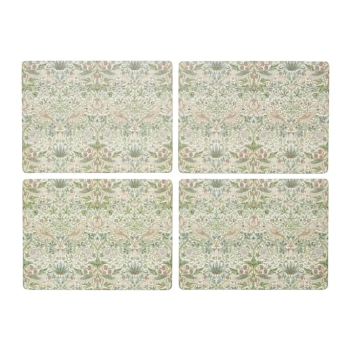 Pimpernel Morris & Co Dækkeservietter - 4 stk. B 40,1 x L 29,8 cm - MDF/kork - Grøn