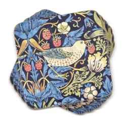 Pimpernel Morris & Co Glasbrikker - 6 stk. B 10,5 x L 10,5 cm - MDF/kork - Blå