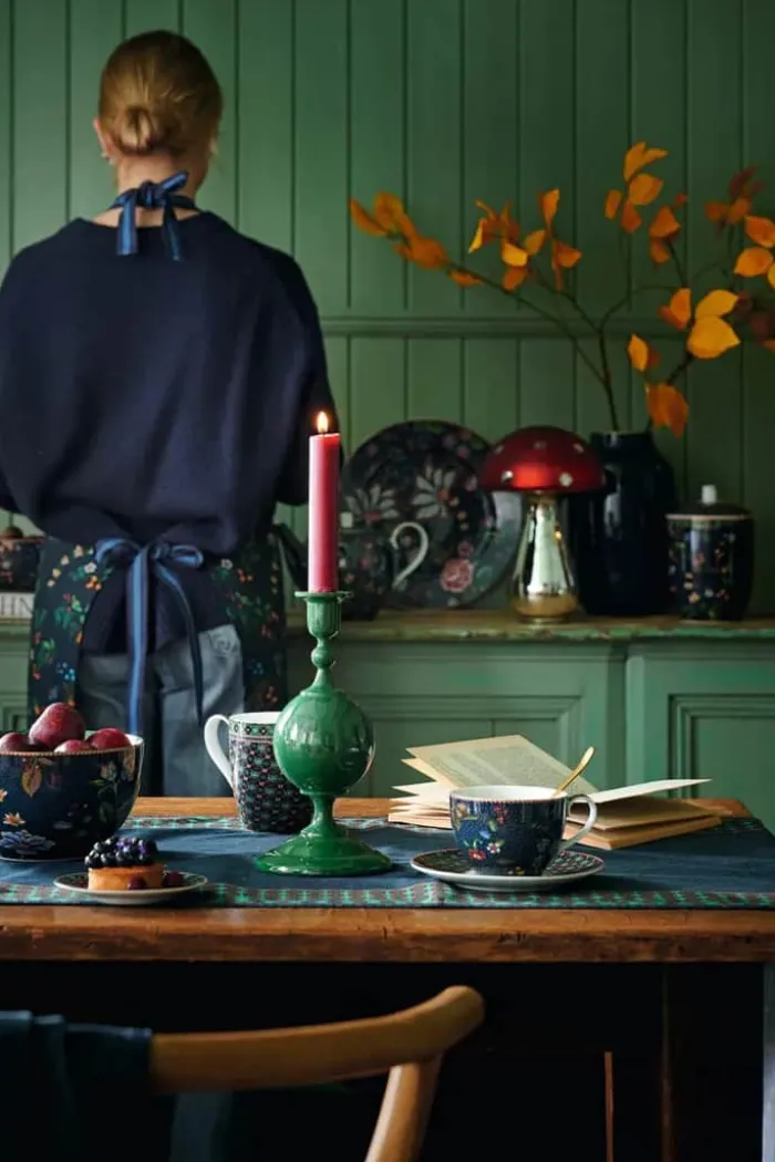 PIP Studio Berry Blues Bordløber B 50 x L 150 cm - Bomuld - Mørkeblå