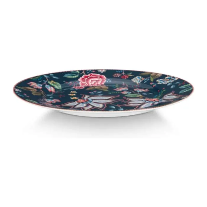 PIP Studio Berry Blues Middagstallerken Ø 32 cm - Porcelæn - Mørkeblå