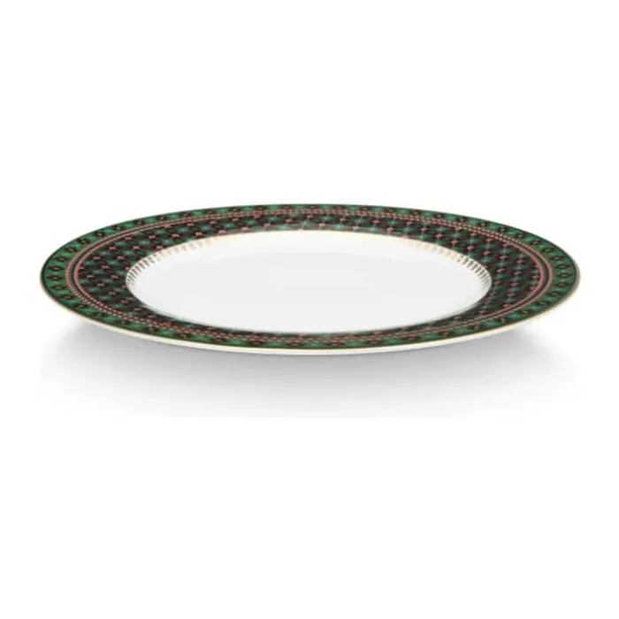 PIP Studio Berry Blues Middagstallerken Ø 26,5 cm - Porcelæn - Mørkegrøn