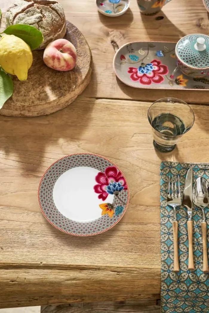 PIP Studio Blooming Tales Frokosttallerken Ø 21 cm - Porcelæn - Khaki
