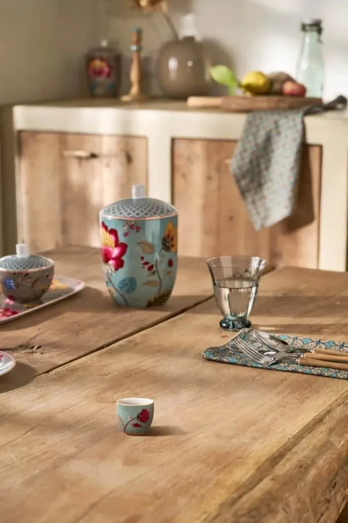 PIP Studio Blooming Tales Æggebæger H 4 cm - Porcelæn - Blå