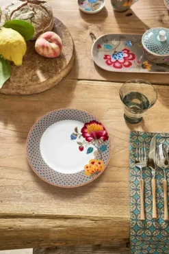 PIP Studio Blooming Tales Middagstallerken Ø 26,5 cm - Porcelæn - Khaki