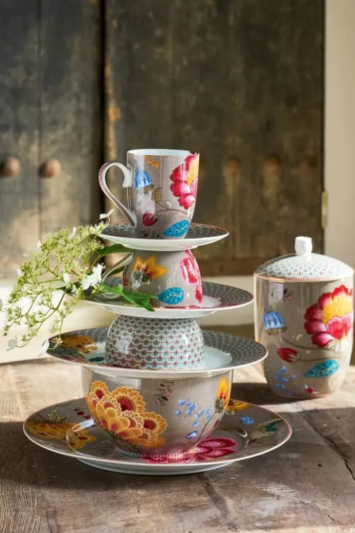 PIP Studio Blooming Tales Middagstallerken Ø 26,5 cm - Porcelæn - Blå