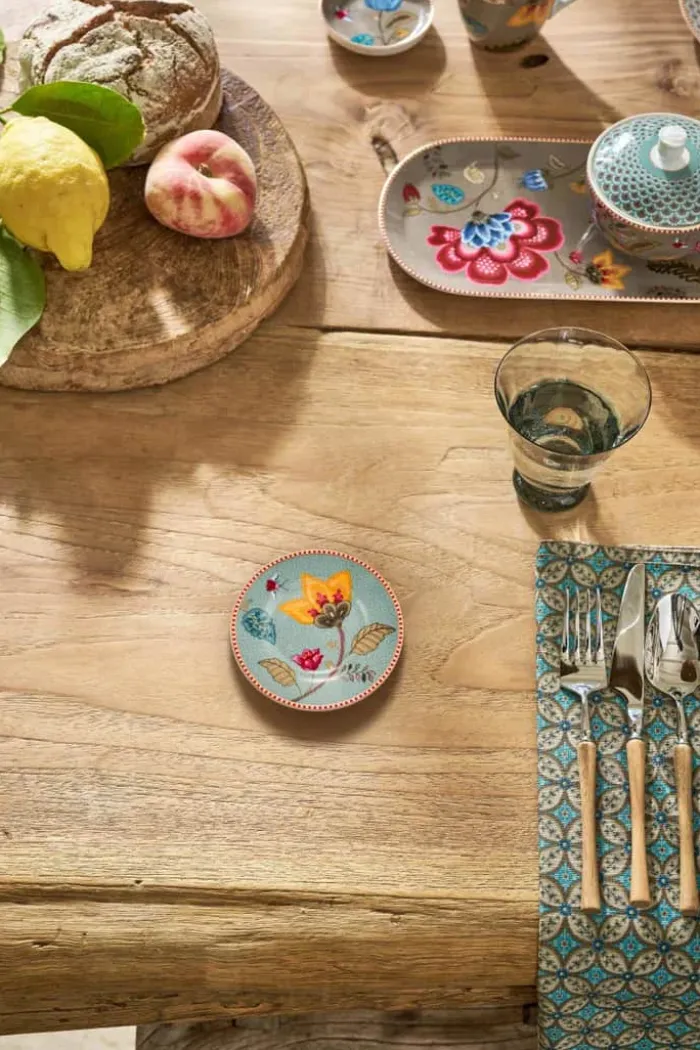 PIP Studio Blooming Tales Petit four fad Ø 12 cm - Porcelæn - Blå