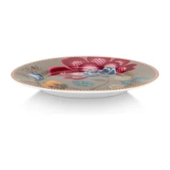 PIP Studio Blooming Tales Tallerken Ø 17 cm - Porcelæn - Khaki