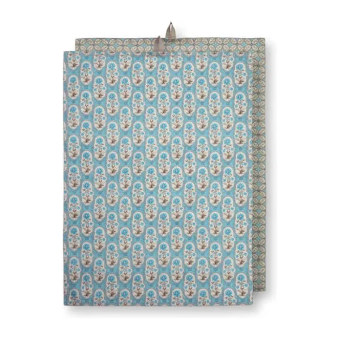 PIP Studio Blooming Tales Viskestykker - 2 stk. B 50 x L 70 cm - Bomuld - Blå