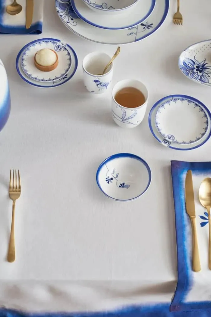 PIP Studio Blue Bird Skål Ø 12 cm - Porcelæn - Hvid/blå