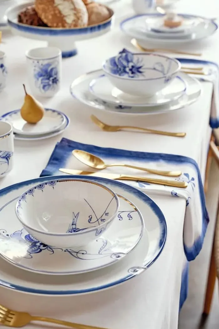 PIP Studio Blue Bird Skål Ø 12 cm - Porcelæn - Hvid/blå