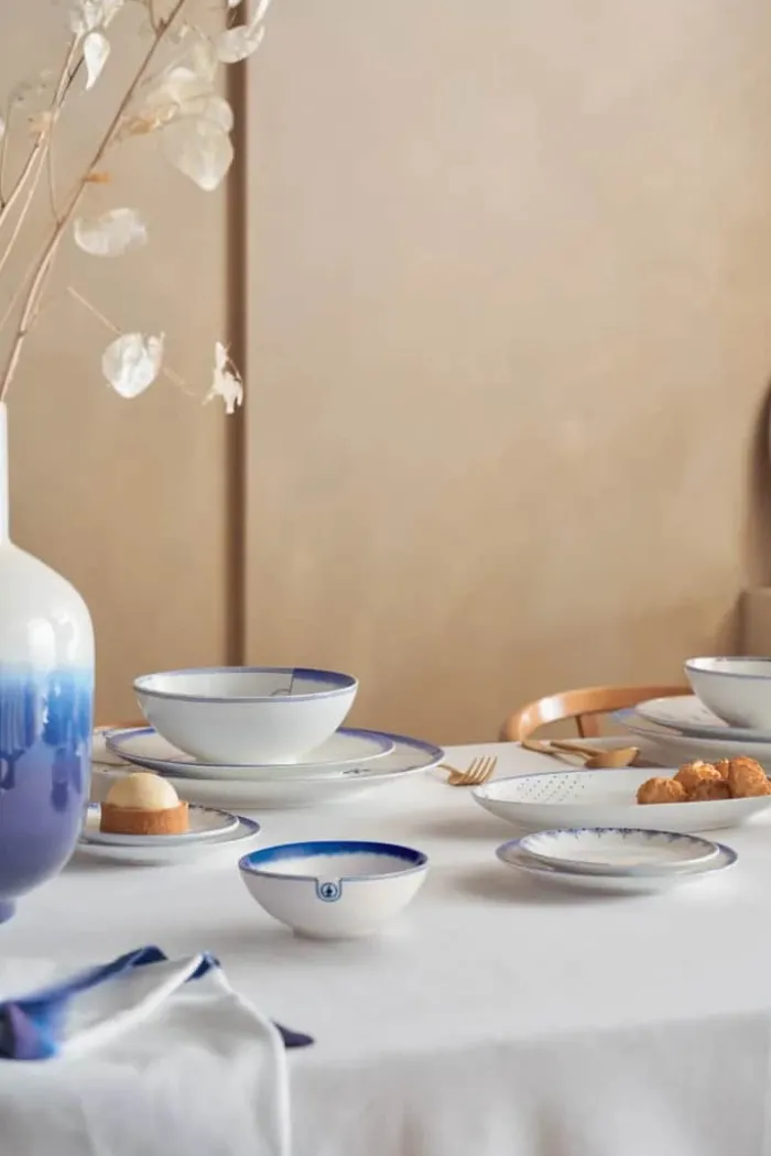 PIP Studio Blue Bird Skål Ø 12 cm - Porcelæn - Hvid/blå
